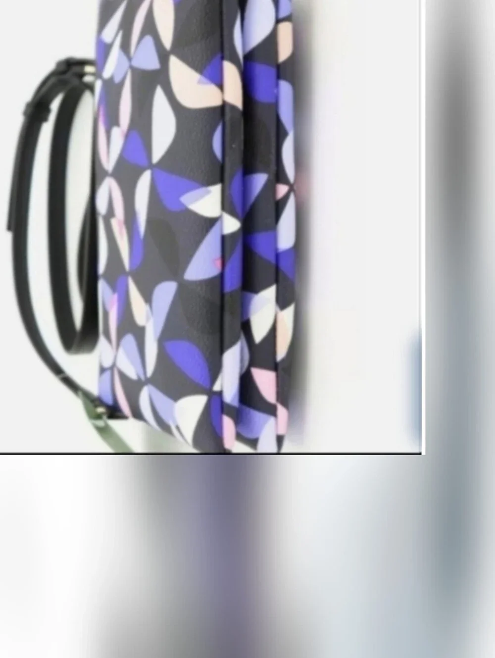 Kate Spade Hawthorne cross-body Carolyn spinner handbag. Navy with pink pinwheel